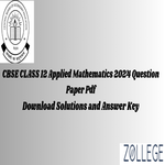 CBSE Class 12 2024 Applied Mathematics Question Paper with Answer Key PDF March 9 ZPYP